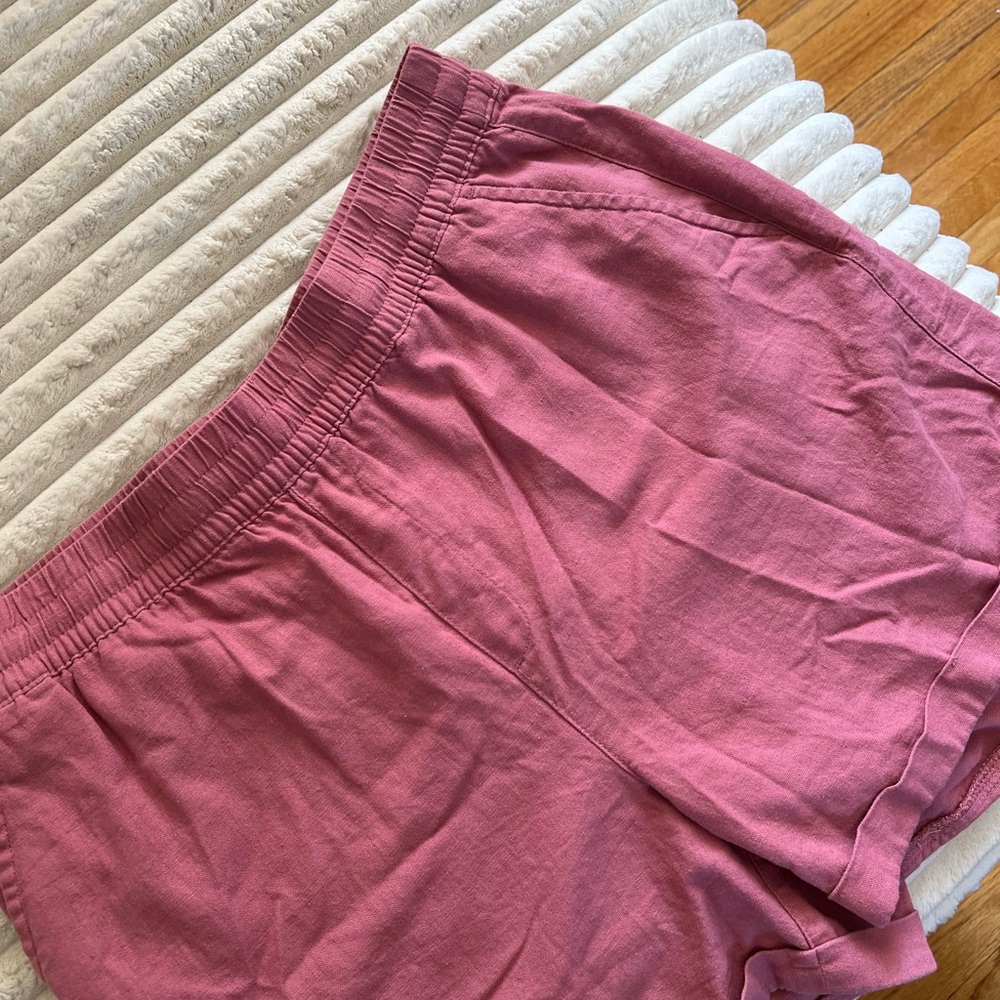 Pink High Waist Tailored Shorts